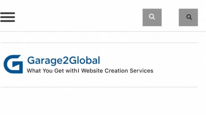 website creation services by Garage2Global